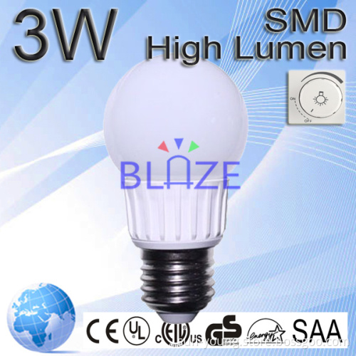 Super Brightness Energy Saving Light Bulb 3W LED Lighting Bulb
